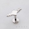 FLYING BAR ENGRAVED WINGS STUD THREADLESS (PUSH IN) 316L SURGICAL STEEL LABRET SET